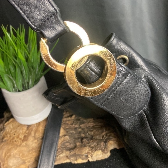 Valerie Stevens Hobo Black Leather Bag - Picture 4 of 8